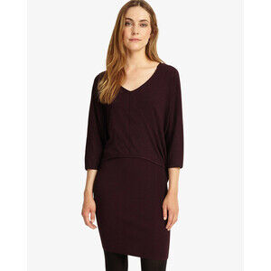 Phase Eight Carmen 2 Layer Knit Dress In Merlot Size 6 US (10 UK)